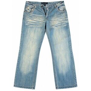 Brooklyn Xpress Vintage Y2K Baggy Jeans with Embroidered Back Pockets 40x32
